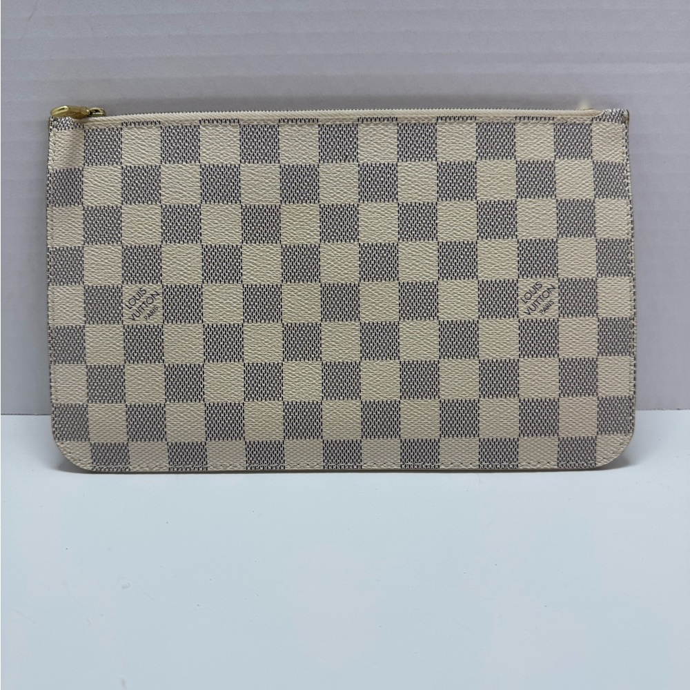 LOUIS VUITTON Damier Azur Neverfull MM GM Pochette